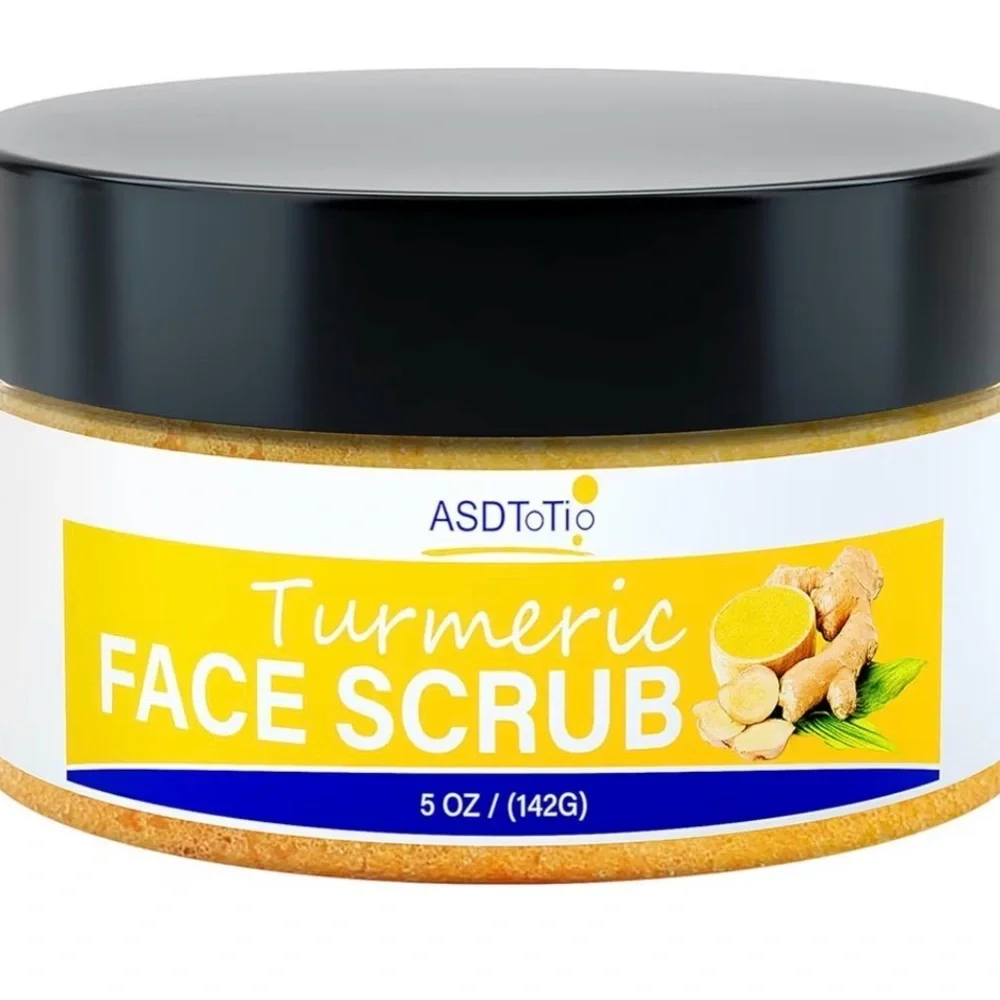Turmeric Scrub for Face Body Vitamin C to Cleanse Hydrate Skin All Skin Types